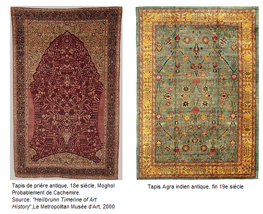 Ancien tapis de l'inde